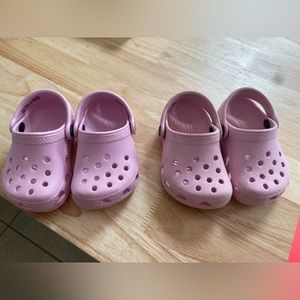 Pink Crocs (2 pairs)